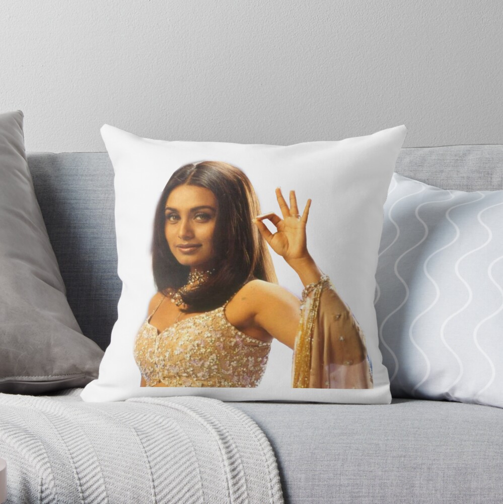 Rani Mukherjee (Naina) - k3g Throw Pillow
