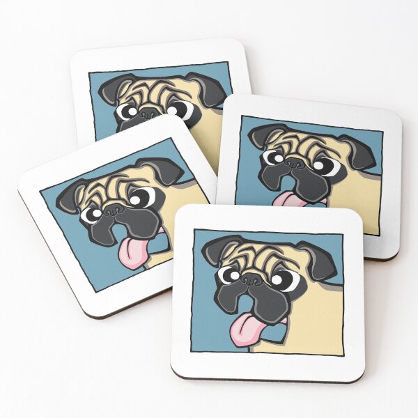 Item preview, Pug - Fawn (Face) WHITE BG designed and sold by TheChicken.