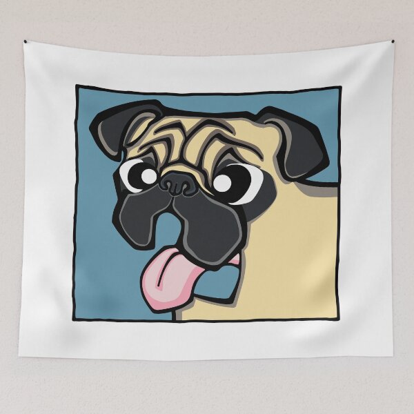 Item preview, Pug - Fawn (Face) WHITE BG designed and sold by TheChicken.