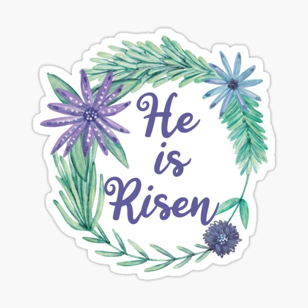Item preview, He is Risen Beautiful Floral Religious Easter designed and sold by Epic Love Designs.