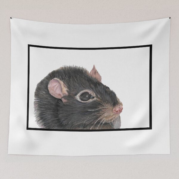 Item preview, black hooded rat designed and sold by Sarah Williams-Nash.