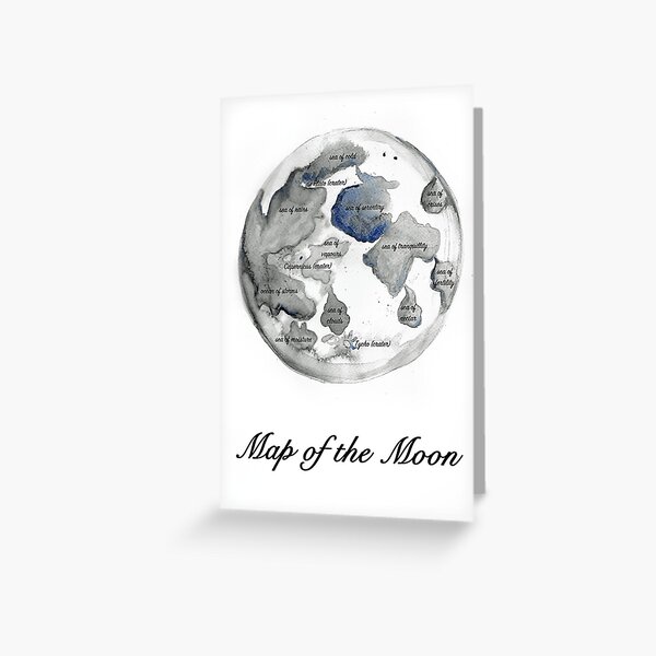 Map of the Moon Greeting Card
