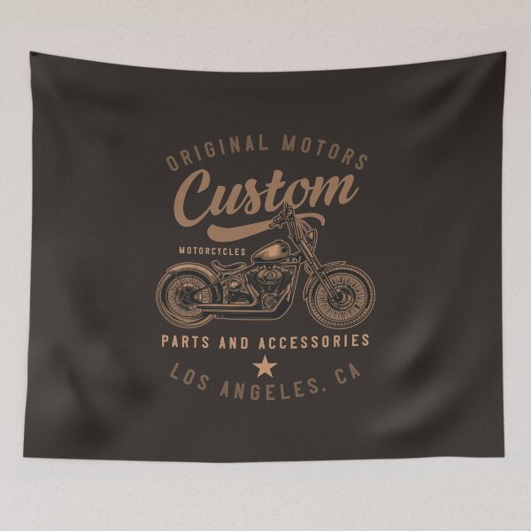 Item preview, original motors custom motorcycles - biker LA print designed and sold by Rydersgraphics.