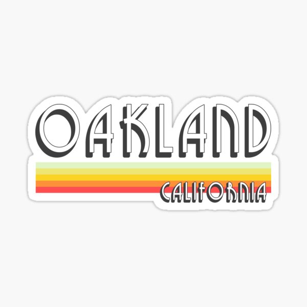 Oakland California Souvenirs CA City Retro Lines Sticker