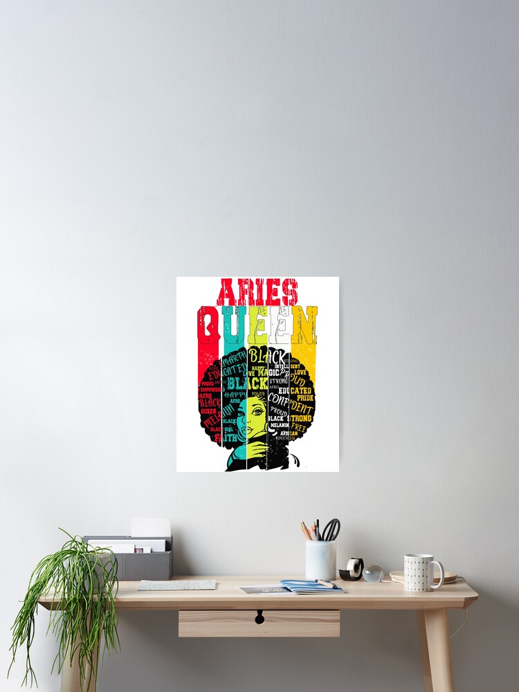 Aries Pride - Black Woman Afro Horoscope Zodiac Tshirt Aries Pride - Black Woman Afro Horoscope Zodiac Tshirt