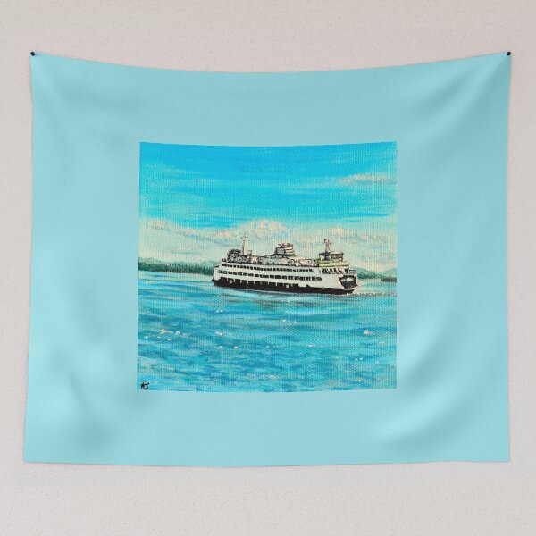 Item preview, Ferry Painting designed and sold by Art by Kirsten Sneath.