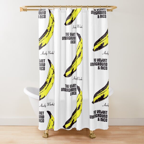 Andy Warhol's Velvet Underground famous banana design Shower Curtain