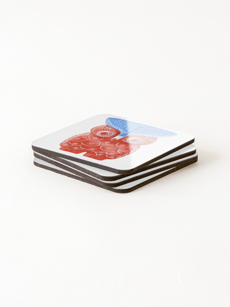 Alternate view of Red Owl Coasters (Set of 4)