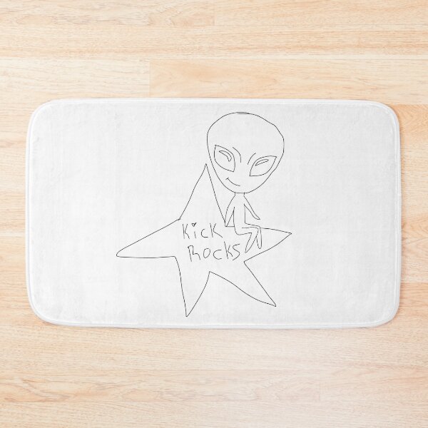Item preview, black and white Kick rocks alien designed and sold by GroovySmolBean.