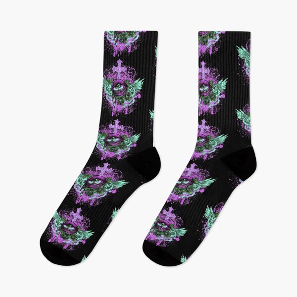 Artikelvorschau, Angelic Eyes mit Flügeln und Rosen Pink Cross entworfen und verkauft von aventi24.