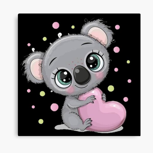 Cute Baby Koala Canvas Print By Gabriellechanel Redbubble