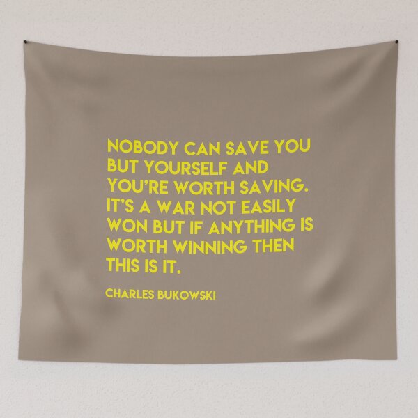 Item preview, Nobody can save you Print - bright yellow designed and sold by Skippingbird.