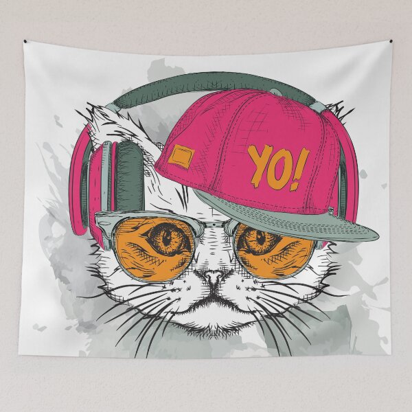 Item preview, The Rapper Cat designed and sold by Nora Gad.