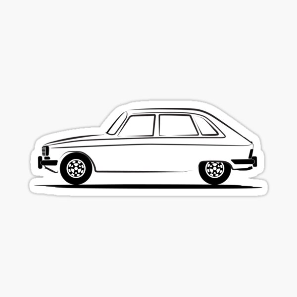 Renault 16 Renault R16 Black Sticker By Azoid Redbubble