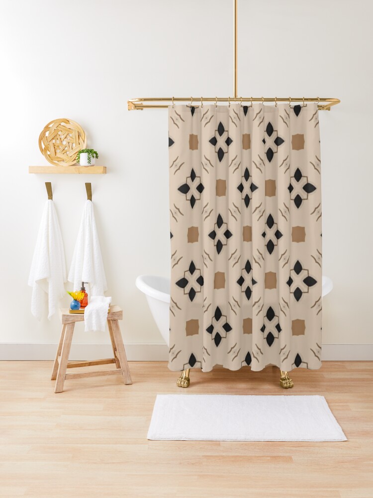 DIY Louis Vuitton printed shower curtain and matching canvas