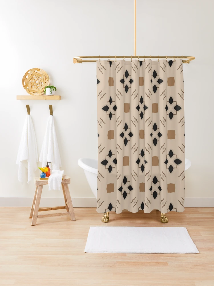 Louis Vuitton Black Monogram In Colorful Background Shower Curtain