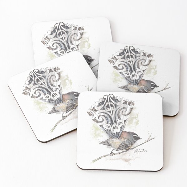 Item preview, Piwakawaka New Zealand native fantail designed and sold by ElizabethKiwi.