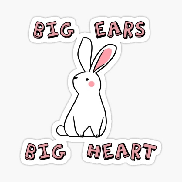 Big Bunny Stickers Redbubble - cartoony bunny ears roblox code