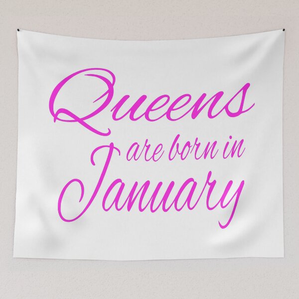 Item preview, Queens Are Born In January - Birthday design designed and sold by RedmonsDesigns.