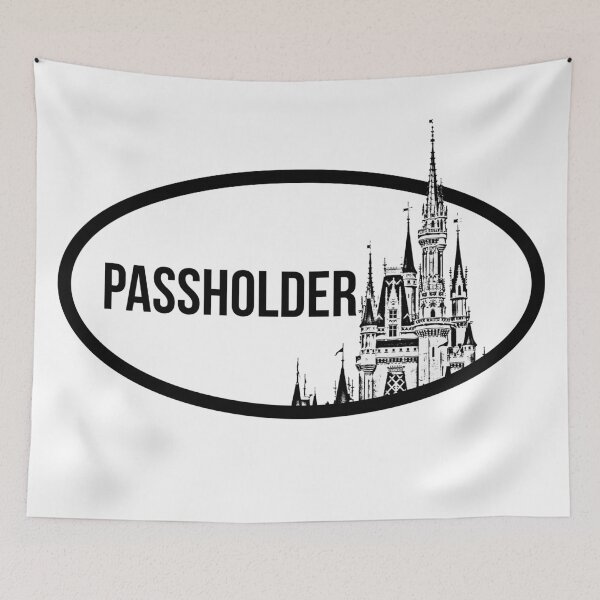 Item preview, Passholder Magic Castle Sticker Black designed and sold by FandomTrading.