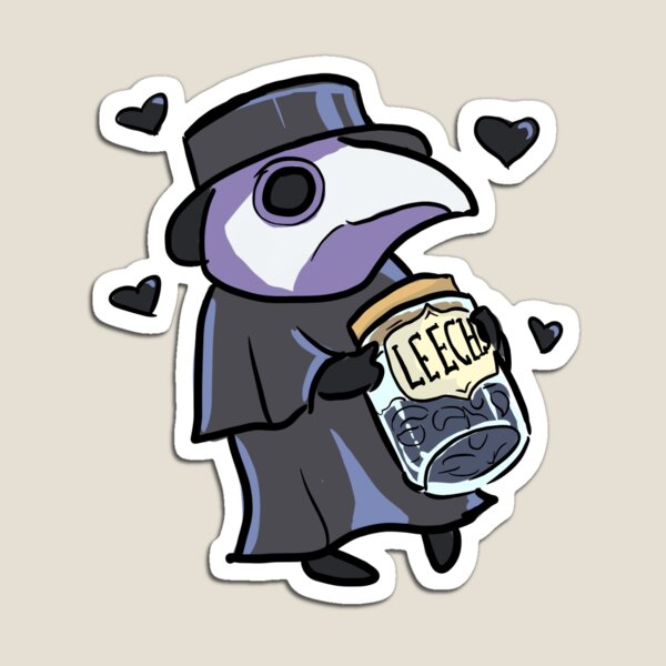  Creepy Kawaii Plague Doctor Magnet with Funny Saying