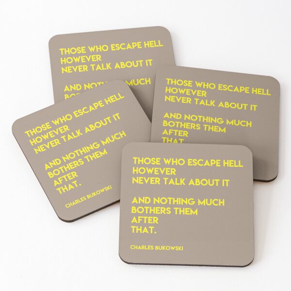 Item preview, Those who escape hell Print - bright yellow designed and sold by Skippingbird.
