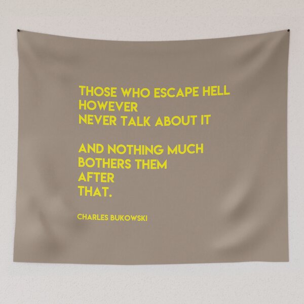 Item preview, Those who escape hell Print - bright yellow designed and sold by Skippingbird.
