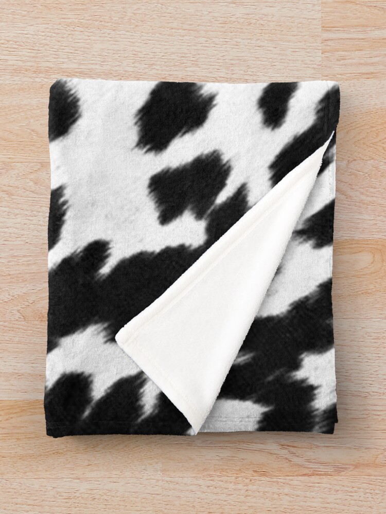 Alternate view of Faux Cowhide Black and White 3 Throw Blanket