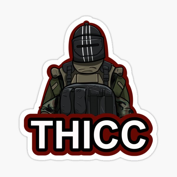 "THICC" Graphic Logo Sticker
