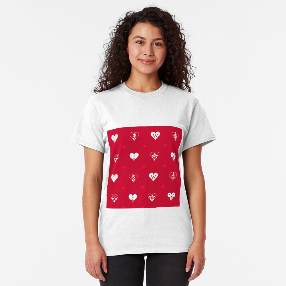 Valentines Day Hearts- Red Classic T-Shirt