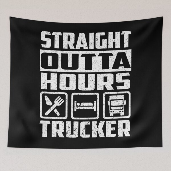 Item preview, Straight Outta Hours Trucker designed and sold by BiagioDeFranco.