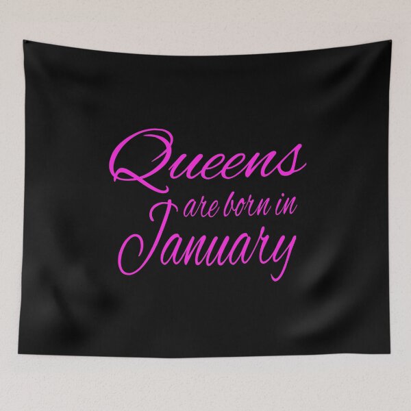 Item preview, Queens Are Born In January - Birthday design designed and sold by RedmonsDesigns.
