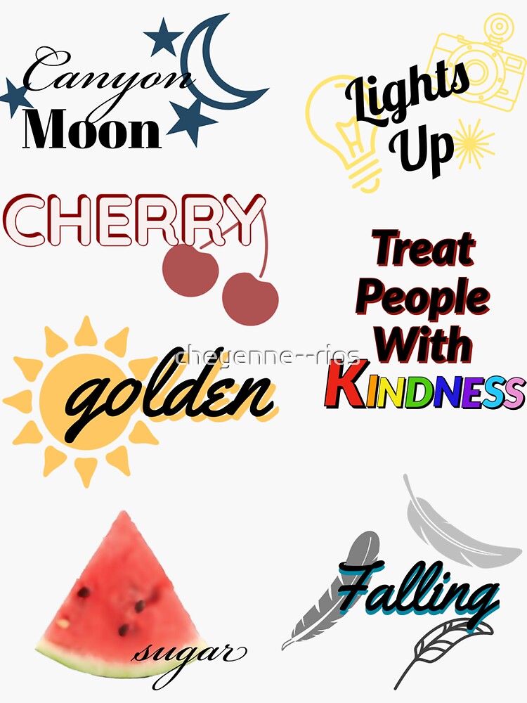Paquete de pegatinas de Harry Styles de cheyenne--rios