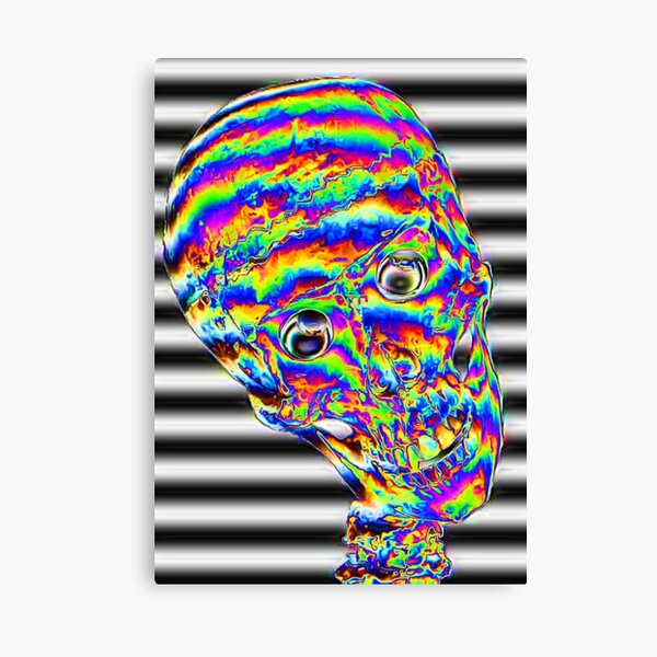 Psychedelic Skull Canvas Print