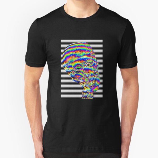 Psychedelic Skull Slim Fit T-Shirt