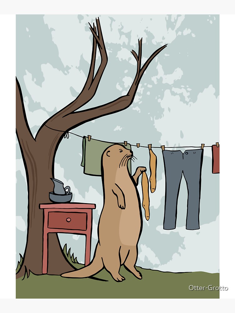 Otter is Doing a Little Laundry on a Sunny Day by Otter-Grotto