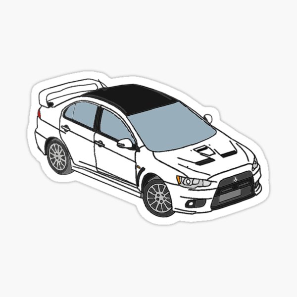 "Mitsubishi Evolution X" Sticker for Sale by XoxoJocelynXoxo Redbubble