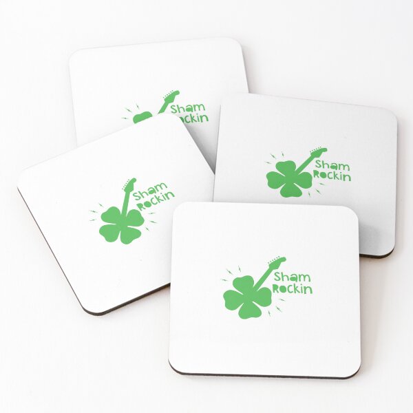 Item preview, St. Patrick's Day 4 leaf clover guitar design gift for music lovers designed and sold by BRtisticDesigns.