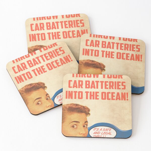 Item preview, Throw your car batteries into the ocean! designed and sold by Bobby V. Klein.