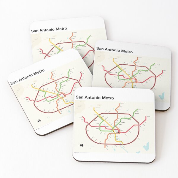 Item preview, San Antonio Metro (Fantasy Subway Map, San Antonio, Texas) designed and sold by MetroPosters.