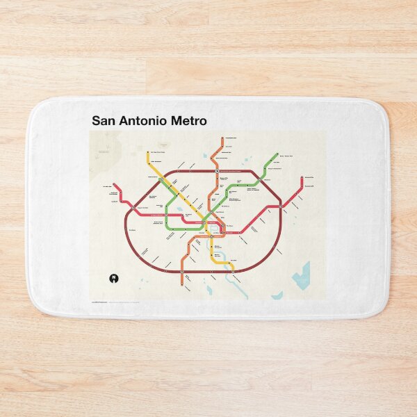 Item preview, San Antonio Metro (Fantasy Subway Map, San Antonio, Texas) designed and sold by MetroPosters.