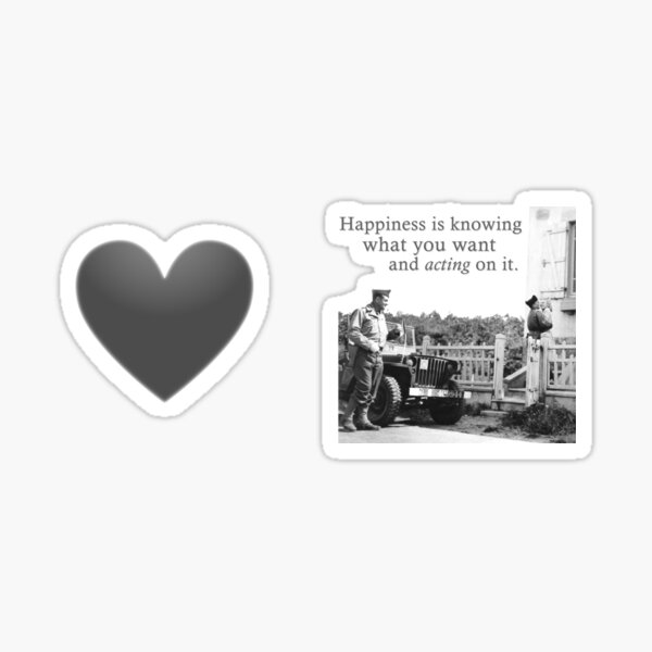 Happiness Is Knowing What You Want And Acting On It - A Meme For Lovers Sticker