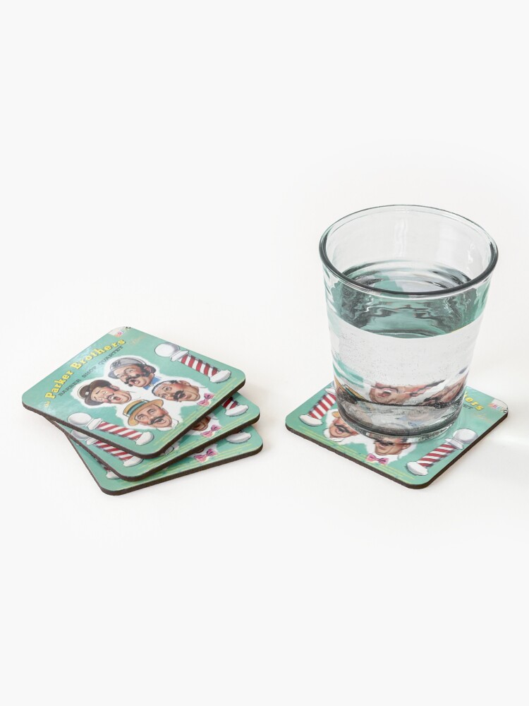 Alternate view of Parker, Brothers, Barber Shop Quartet, Barber shop, Barber Pole, Quartet, Moustache Coasters (Set of 4)