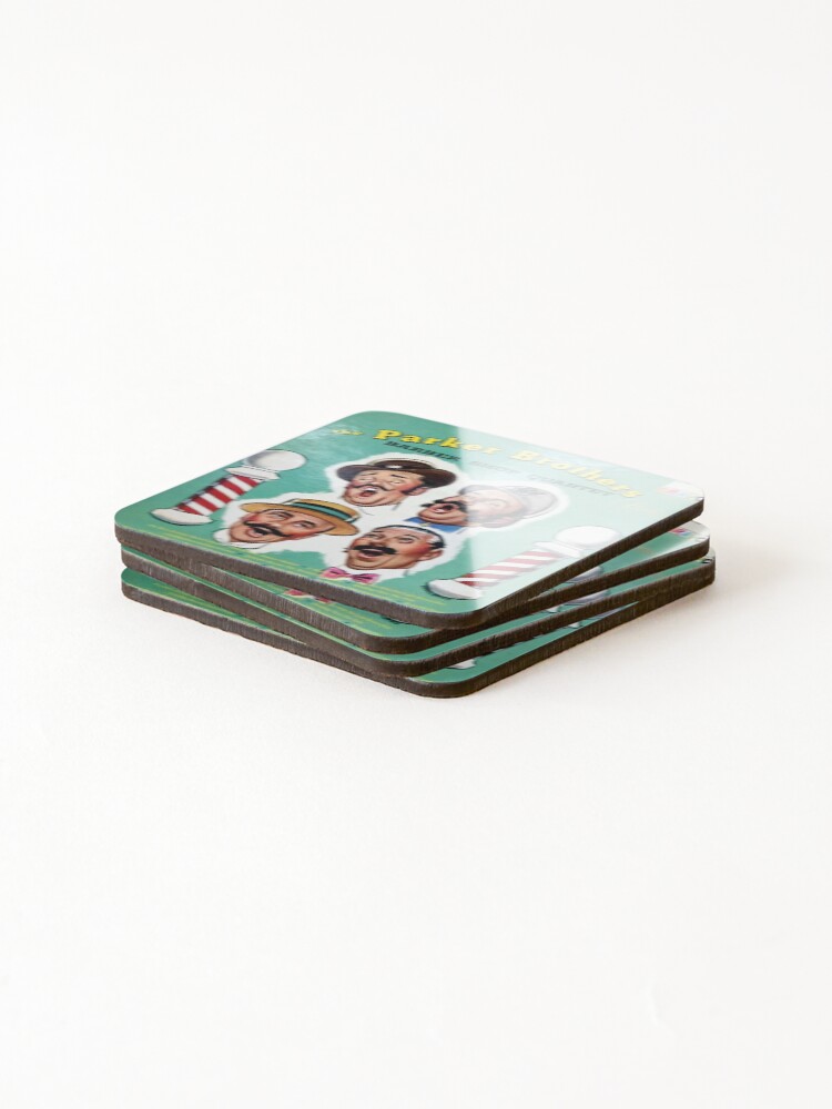 Alternate view of Parker, Brothers, Barber Shop Quartet, Barber shop, Barber Pole, Quartet, Moustache Coasters (Set of 4)
