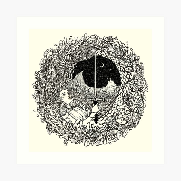 The Mermaid & The Sword Art Print