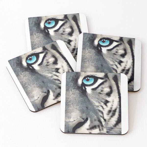 Item preview, White Tiger Eye Animal Print designed and sold by lorrinani.