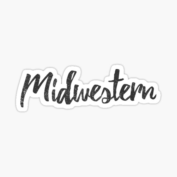 Midwestern Vintage Lettering Sticker