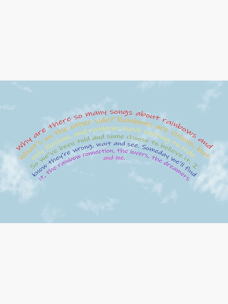 The Rainbow Connection Lyrics Greeting Card By Sandravioletart Redbubble