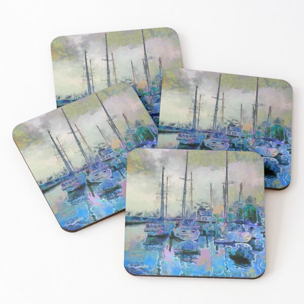 Item preview, Carolina Blues - Sailboats in Harbor  designed and sold by JanineRileyArt.