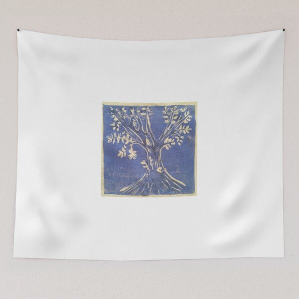 Artikelvorschau, Lino Print Blauer Baum entworfen und verkauft von Dan Matthews.
